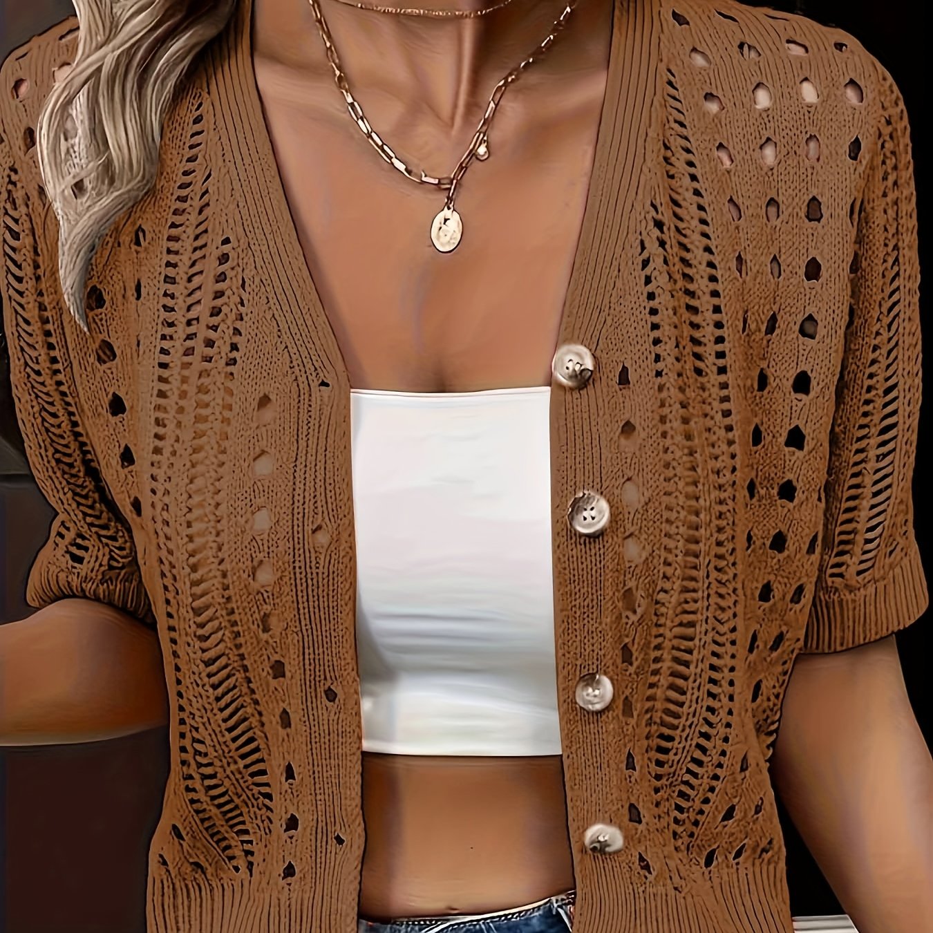 Grethe™ | Elegant Kortærmet Cardigan