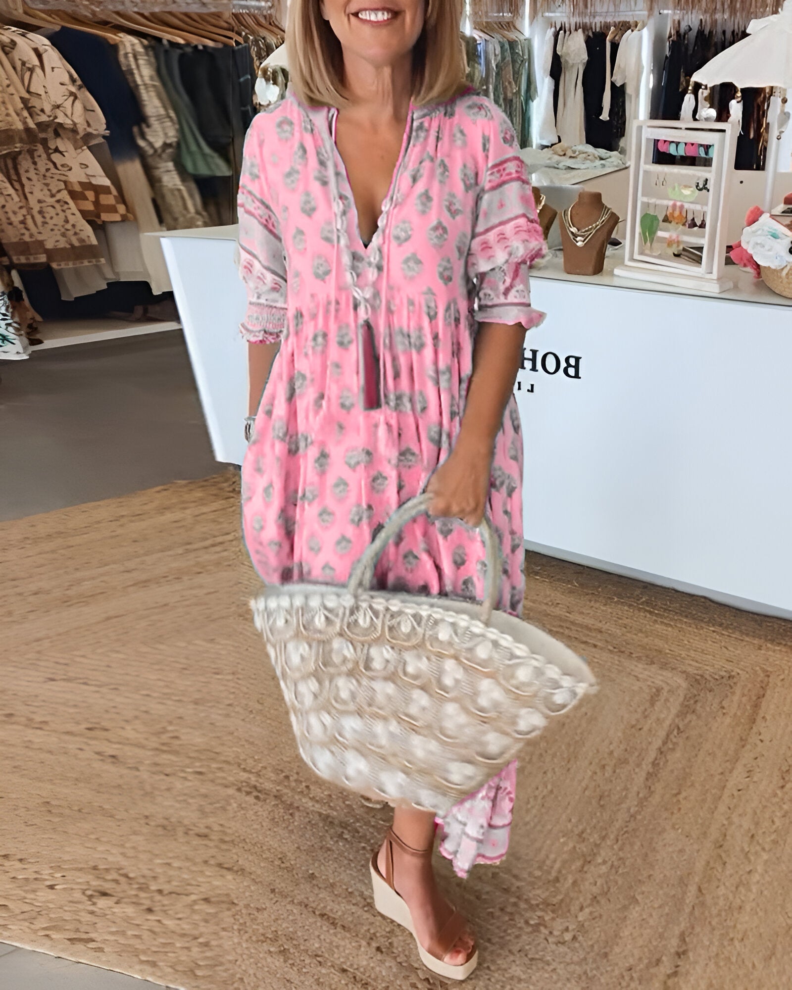 Quinna | Stilfuld Casual Midi-Kjole