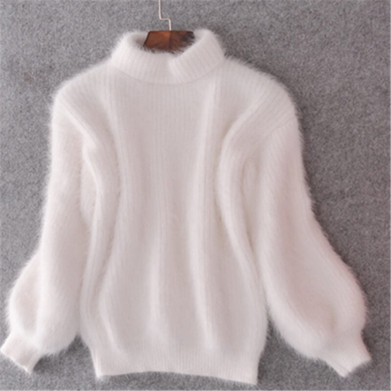 Frida | Blød Sweater med Puffærmer