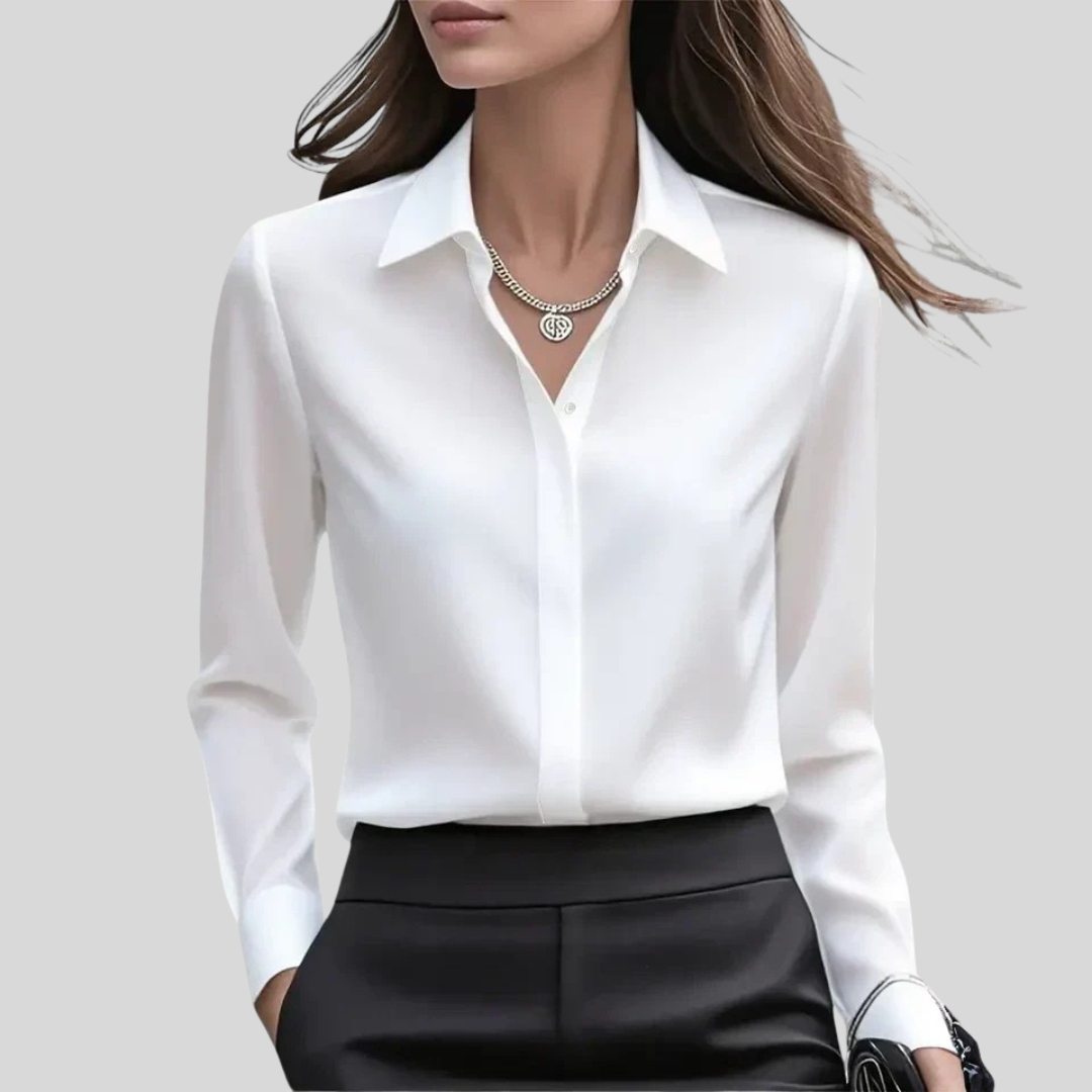 Britta | Dame Elegant Button Up Bluse