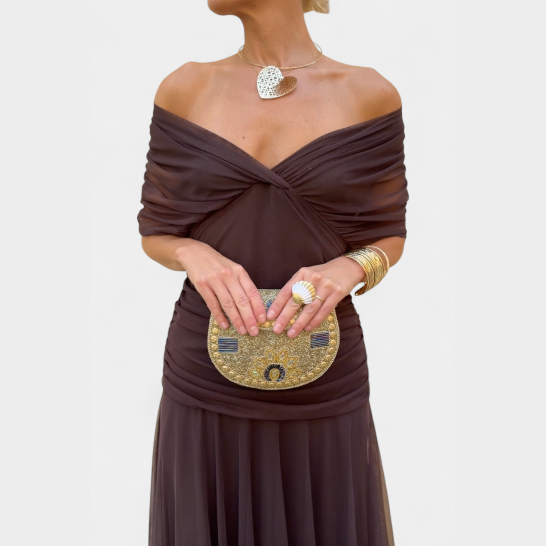 Laura | Dame Off Shoulder Elegant Aftenkjole