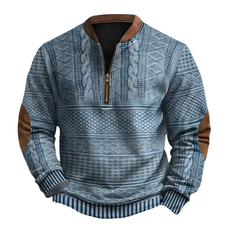 Mikkel™ | Strikket half-zip trøje