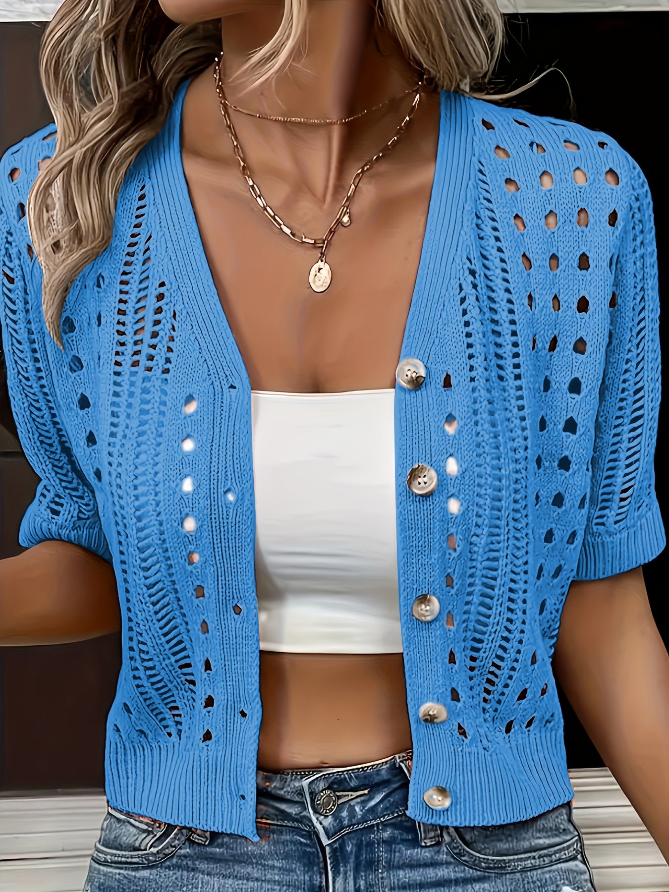 Grethe™ | Elegant Kortærmet Cardigan