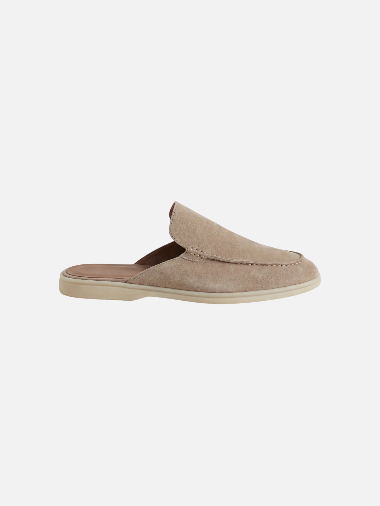 Malthe | Herre Slip-On Mules Åben Hæl Syede Detaljer