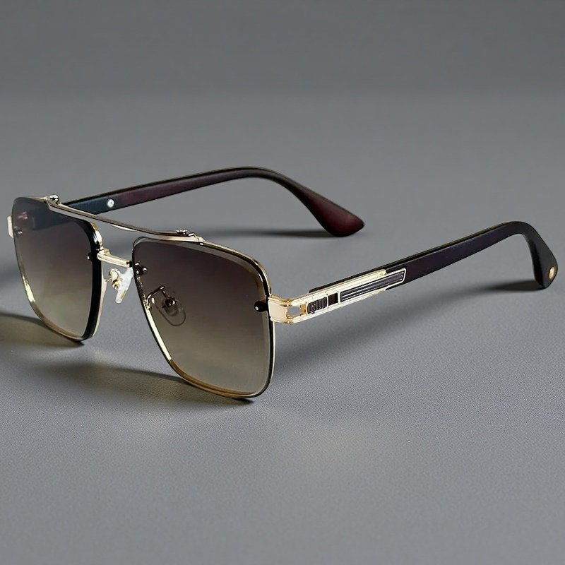 Tobias | Sunglasses Firkantede Gradient Linser Dobbelt Bro Design