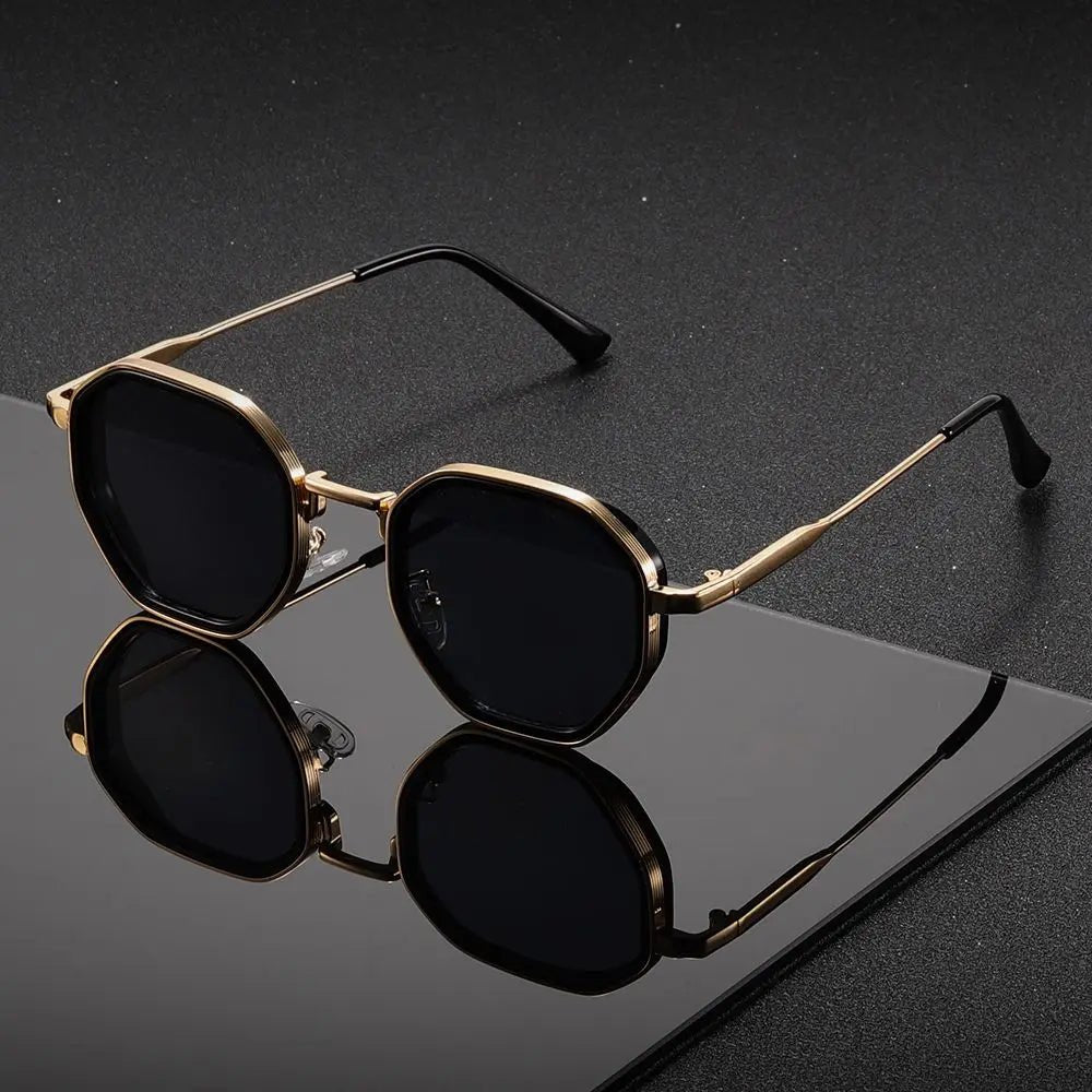 Sofia | Sunglasses Retro Geometrisk Design Metal Ramme