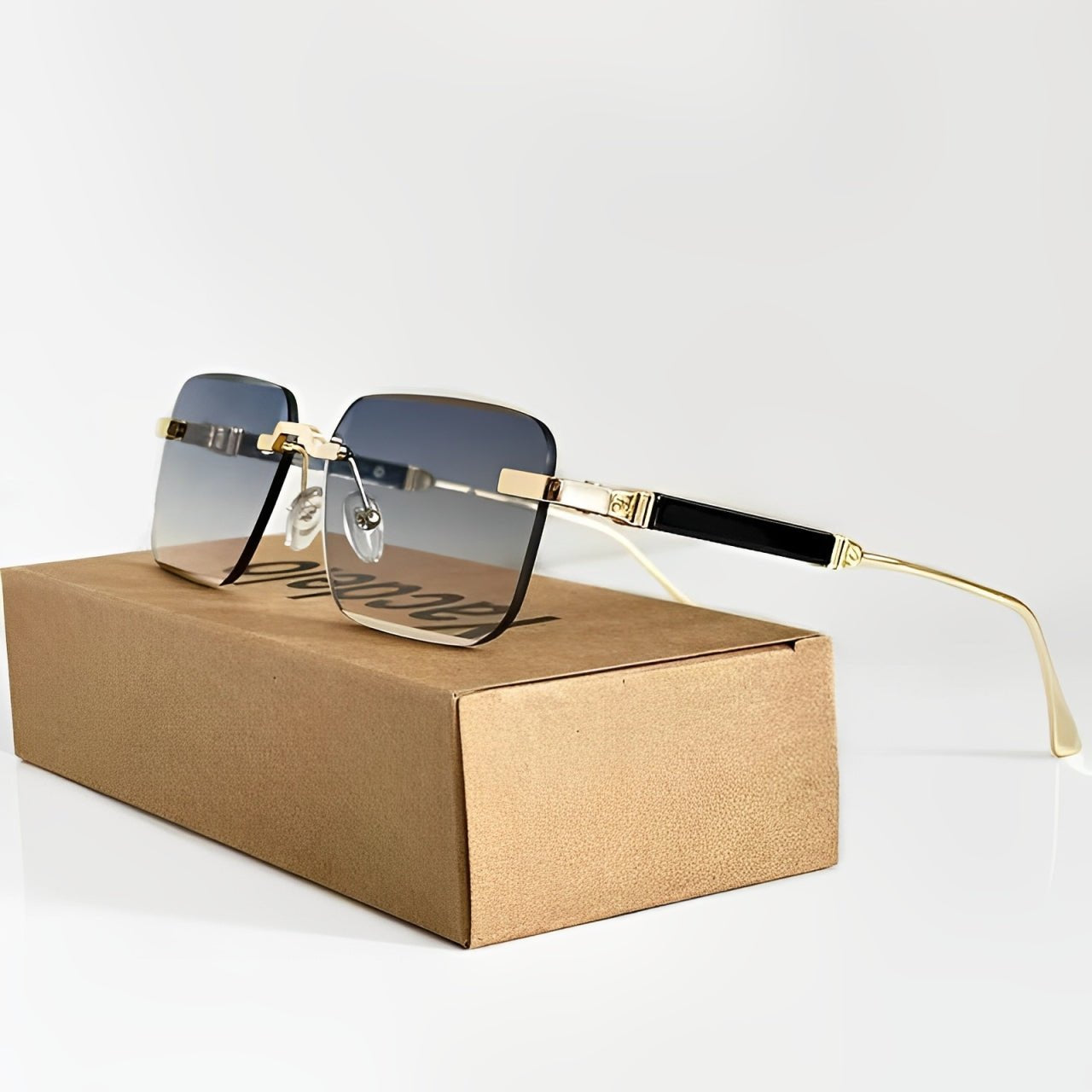 Freja | Sunglasses Retro Titanium Gradient UV400 Beskyttelse