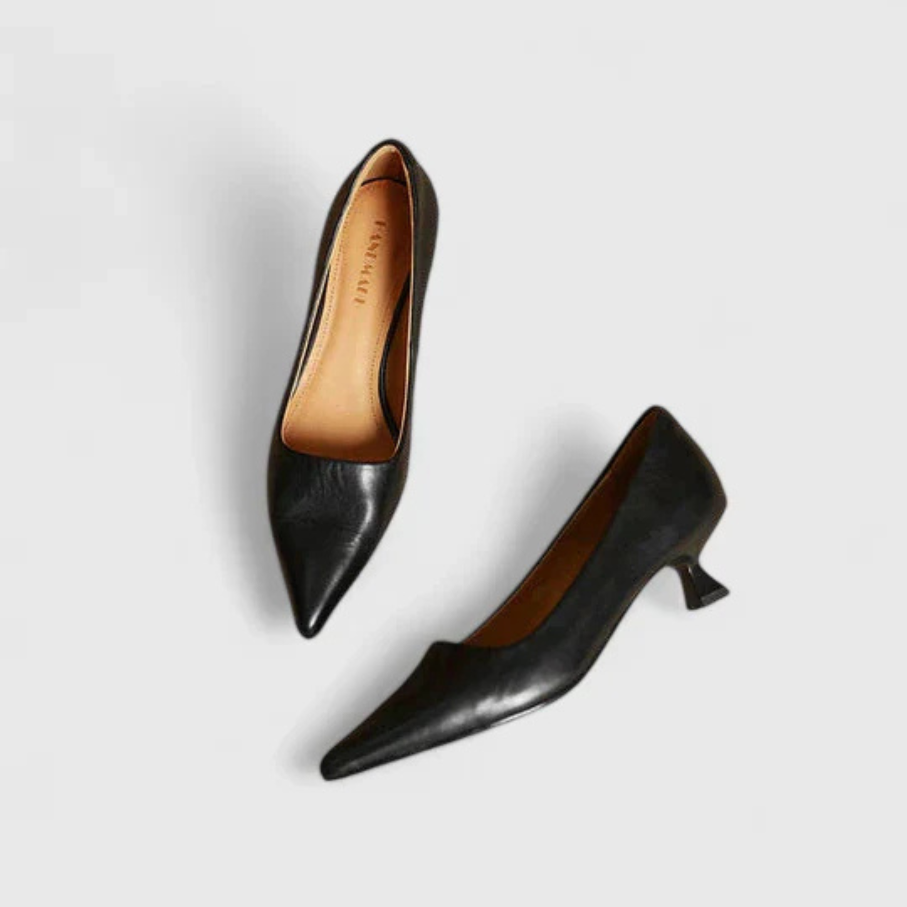 Thora | Dame Spids Tå Lav Hæl Pumps