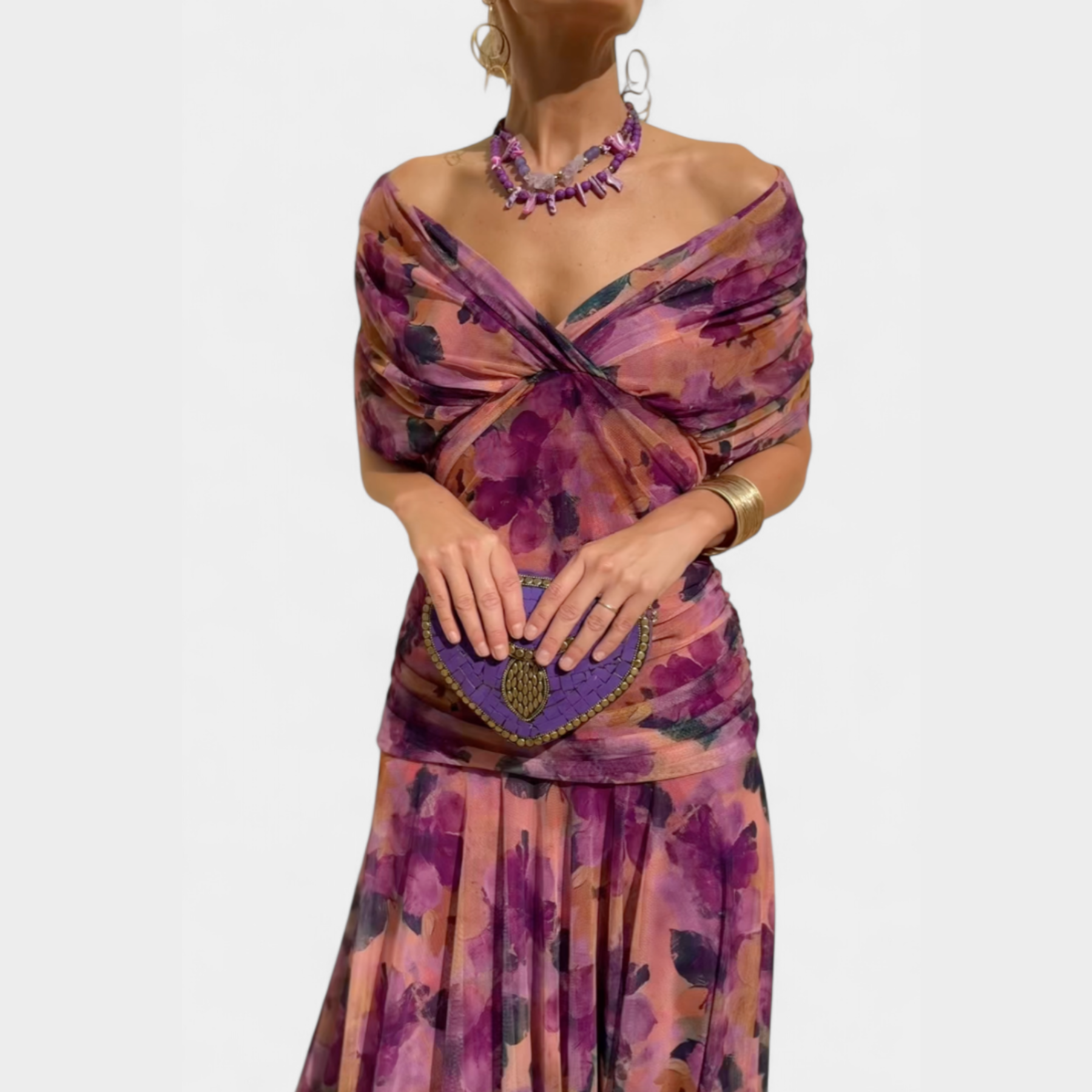 Laura | Dame Off Shoulder Elegant Aftenkjole