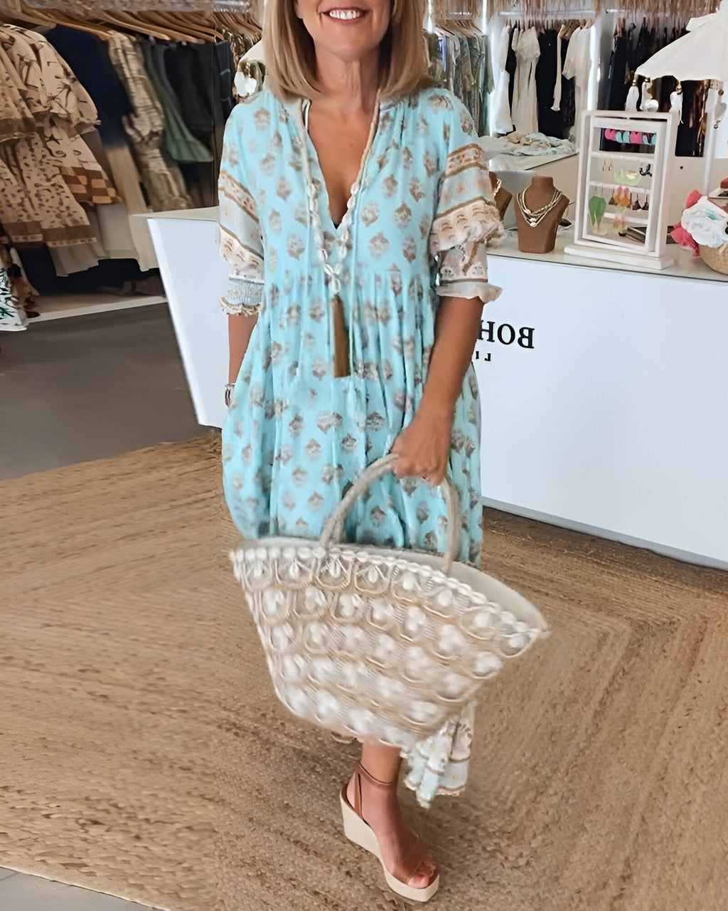Quinna | Stilfuld Casual Midi-Kjole