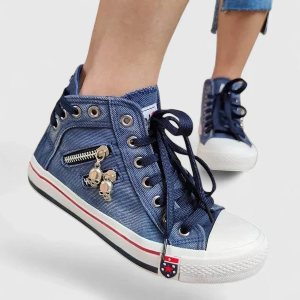 Serina | Dame High Top Sneakers Med Snøre
