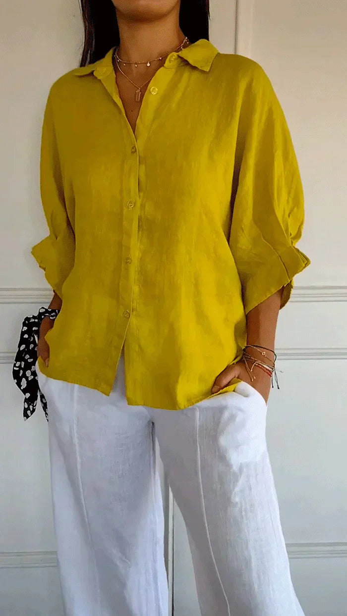 Marie | Stilfuld Casual Skjorte med Knapper