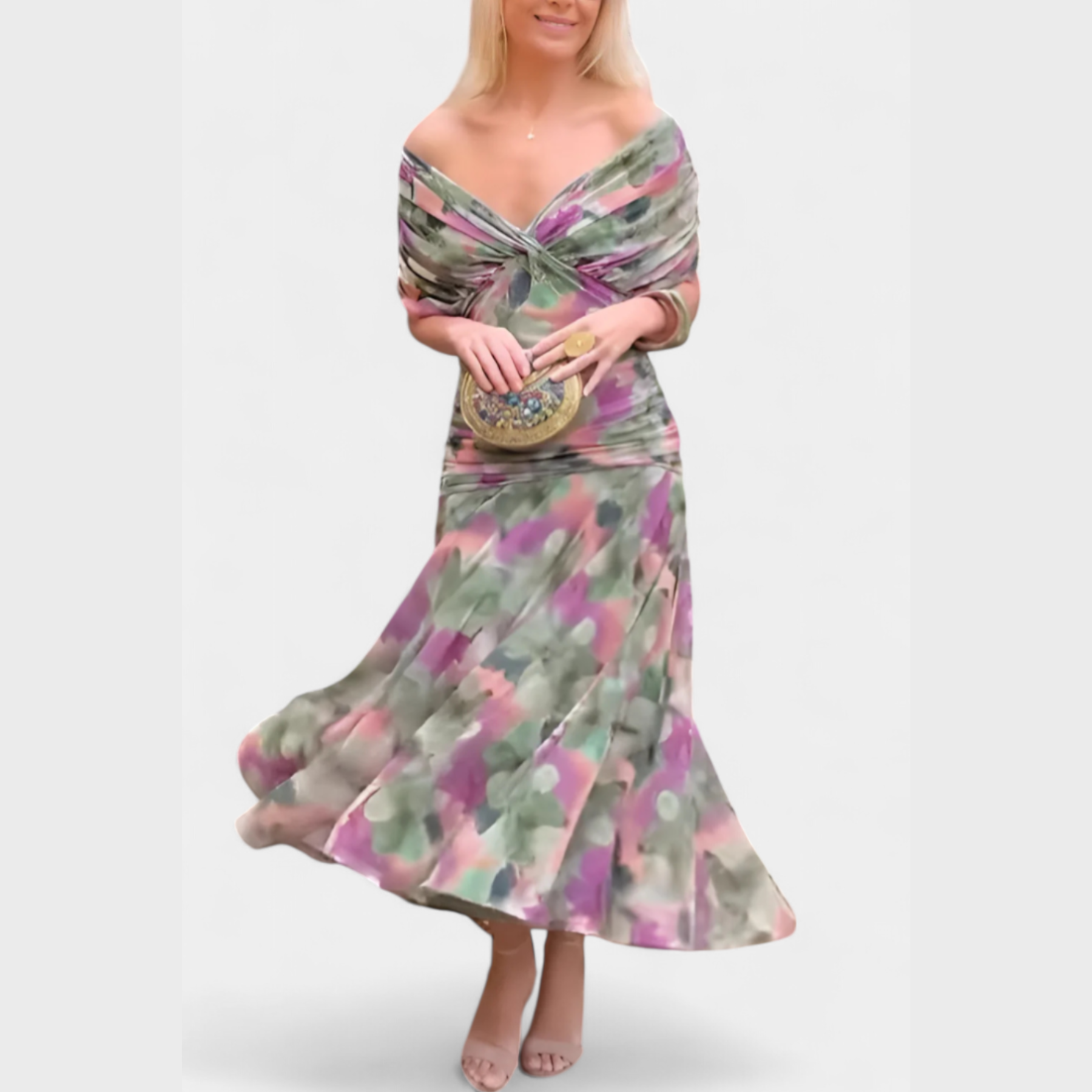 Laura | Dame Off Shoulder Elegant Aftenkjole
