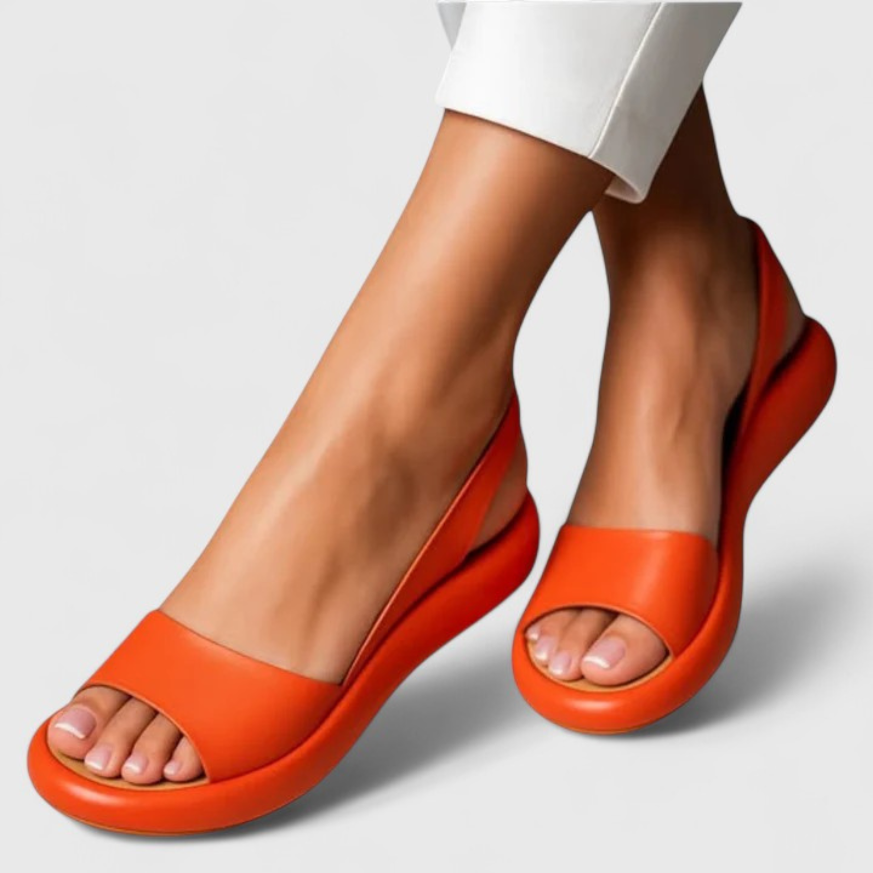 Helene | Dame Plateau Slingback Sandaler