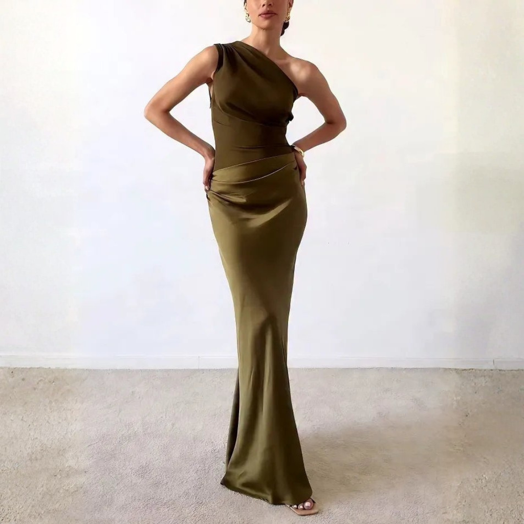 Mathilde | Dame One Shoulder Maxi Festkjole