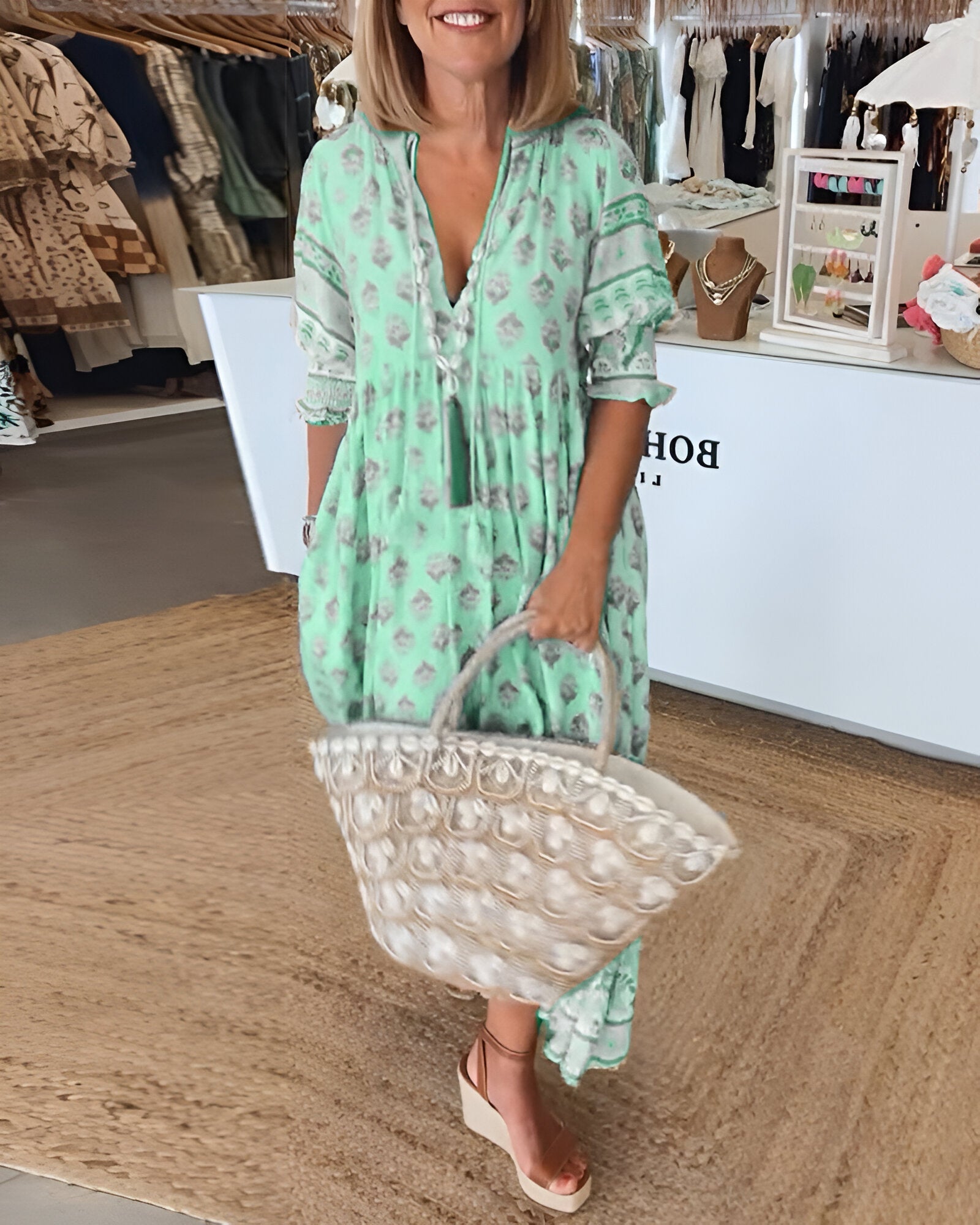 Quinna | Stilfuld Casual Midi-Kjole