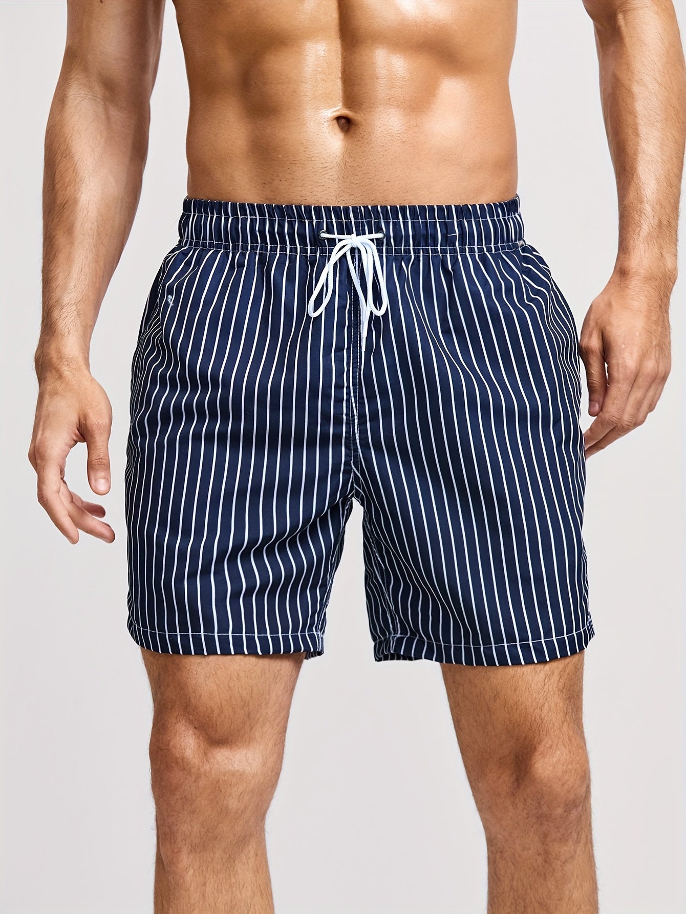 Tomas | Behagelige Stribede Sommer Shorts