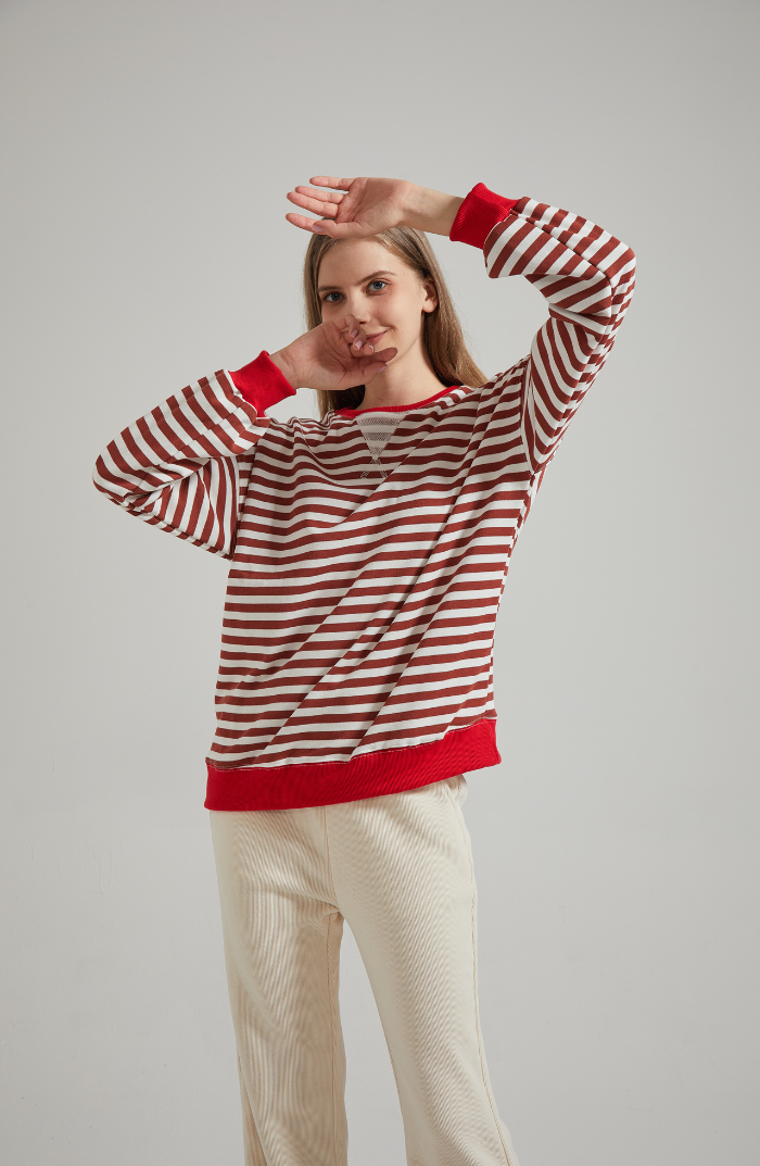 Gudrun | Stilfuld Stribet Relaxed Fit Sweater