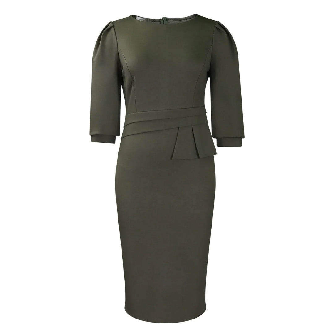 Anselma | Dame Elegant Taljebånd Pencil Kjole
