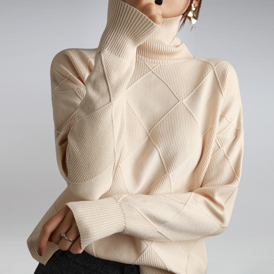 Adelina | Blød Rullekravesweater