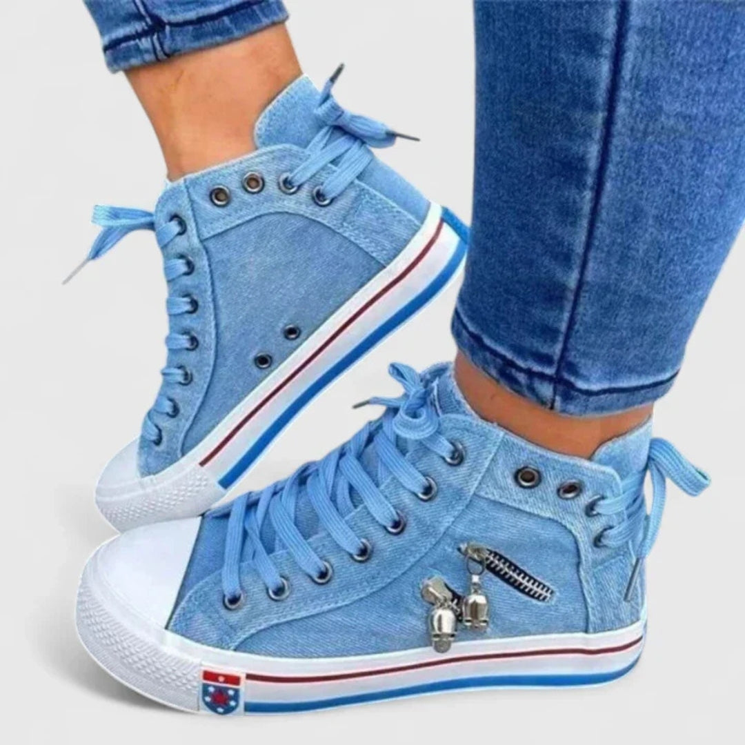 Serina | Dame High Top Sneakers Med Snøre