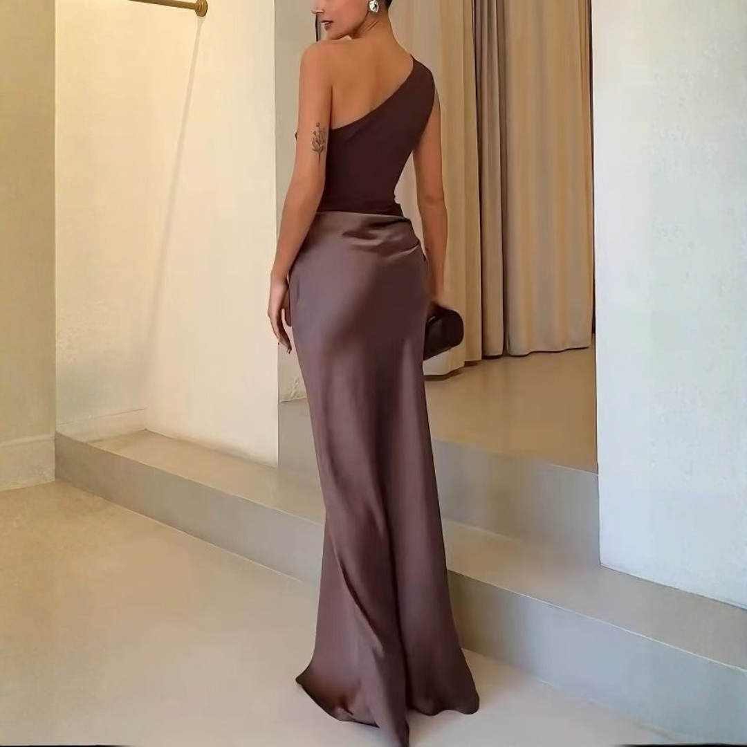 Mathilde | Dame One Shoulder Maxi Festkjole