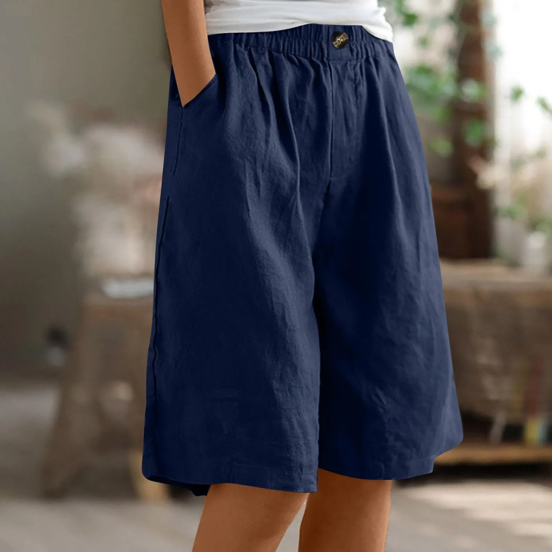 Marianne | Dame Brede Ben Casual Shorts Med Lommer