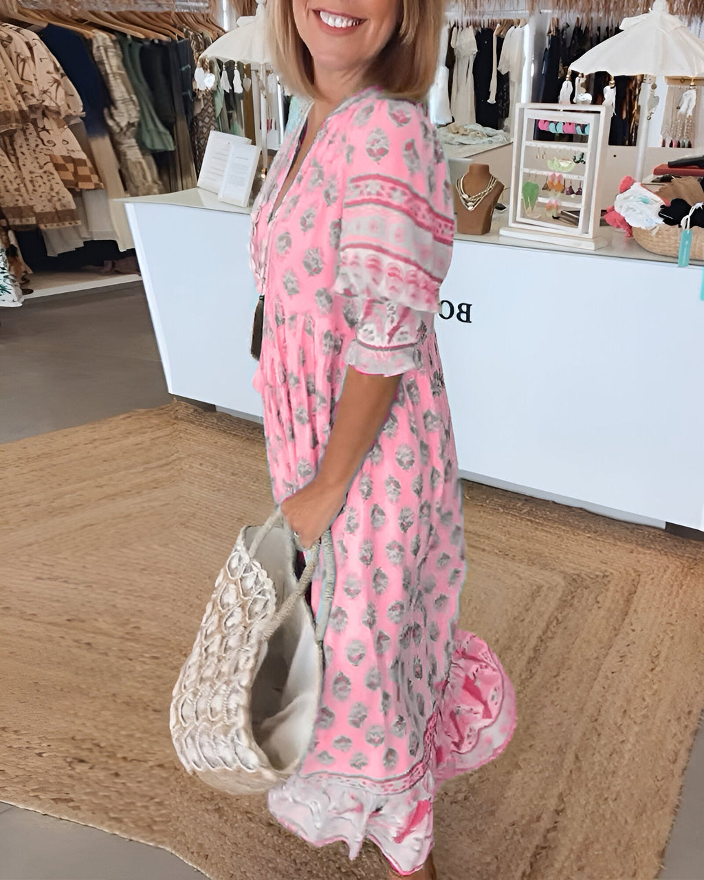 Quinna | Stilfuld Casual Midi-Kjole
