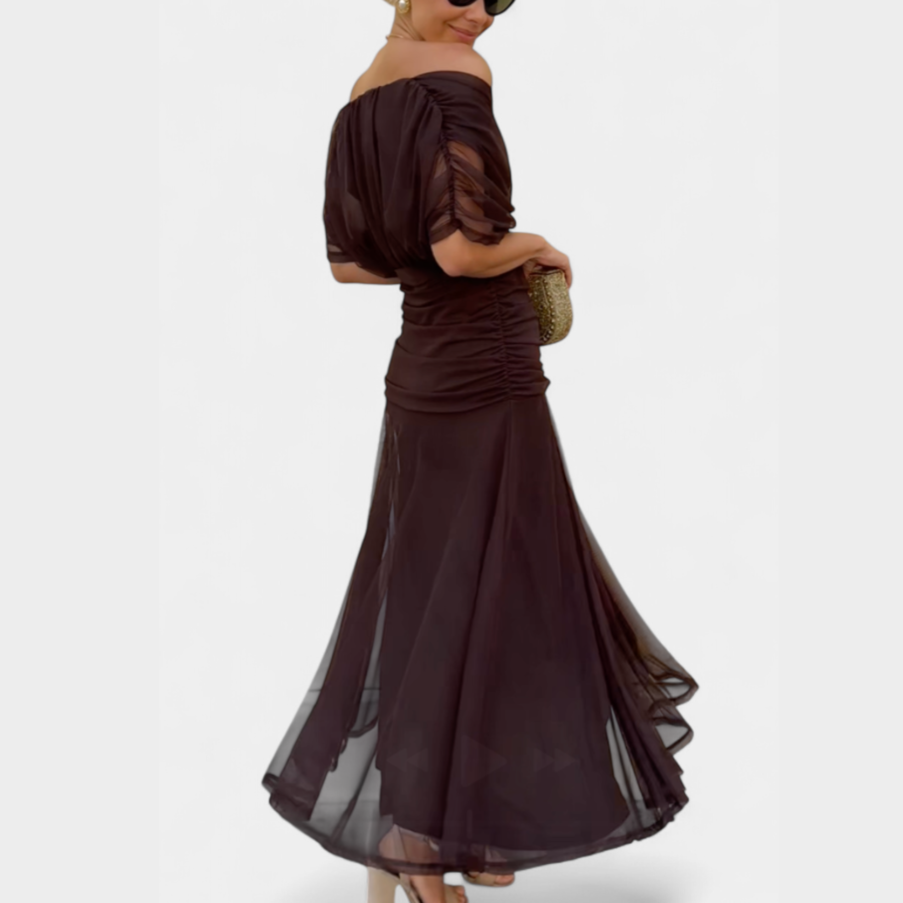 Laura | Dame Off Shoulder Elegant Aftenkjole