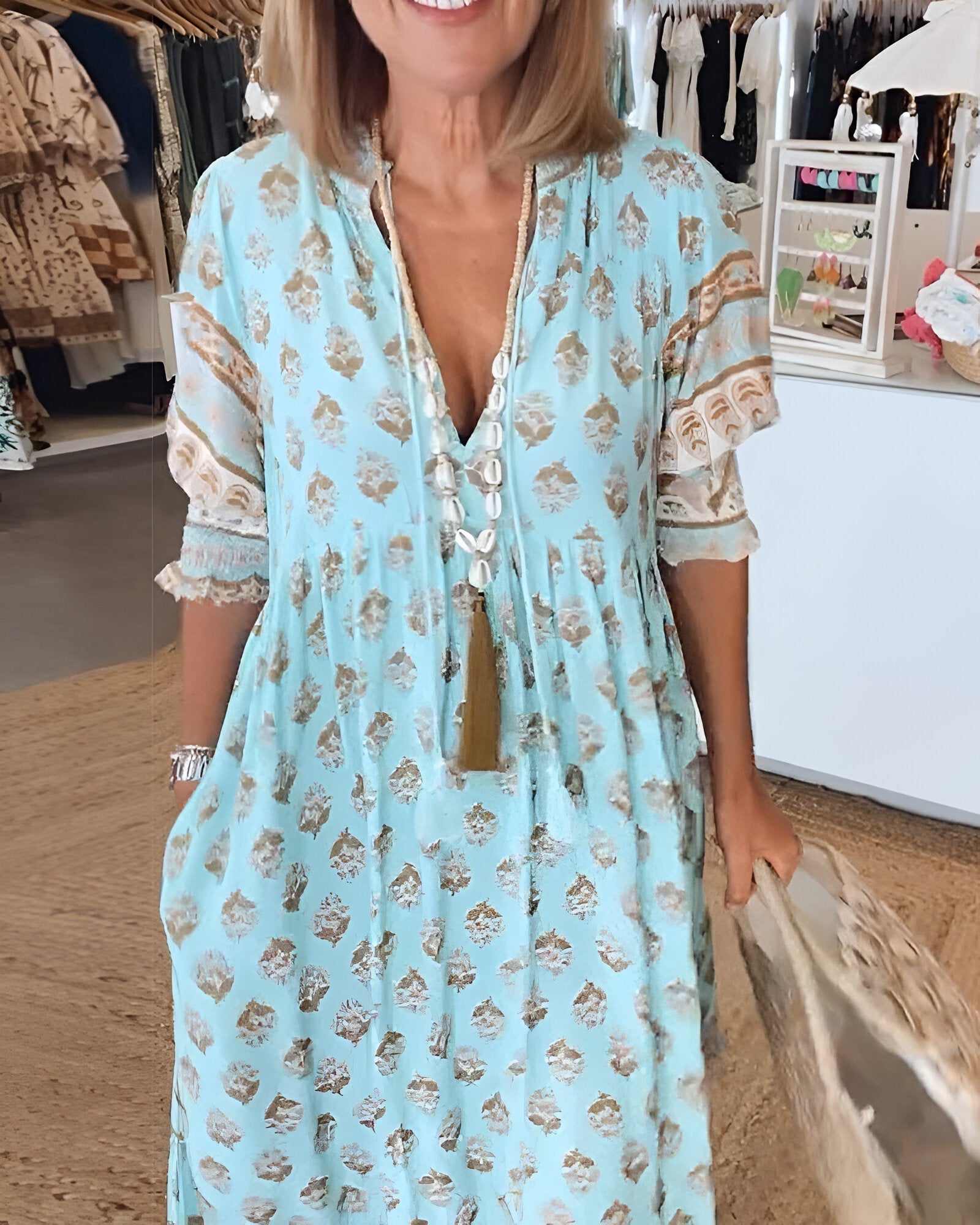 Quinna | Stilfuld Casual Midi-Kjole
