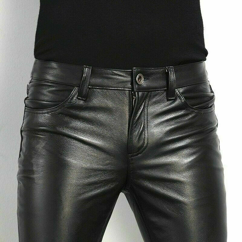 Laurits | Slankt Fit Læderbukser