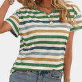 Lovise | Afslappet Og Stilfuld T-Shirt Med Striber
