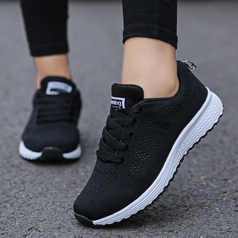 Jane | Dame Snørebånd Afslappede Gå Sneakers