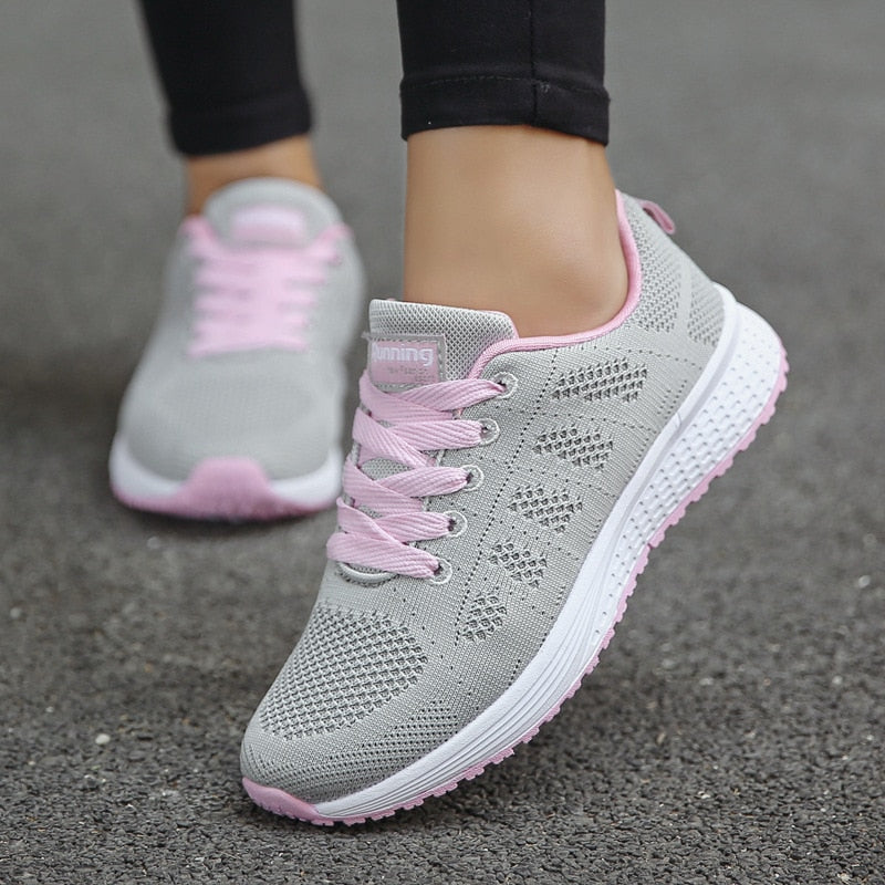 Jane | Dame Snørebånd Afslappede Gå Sneakers