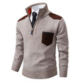 Magnus | Herresweater med Lynlås og Lomme Detalje