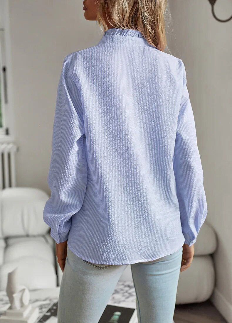 Alice | Flæset Knappet Bluse
