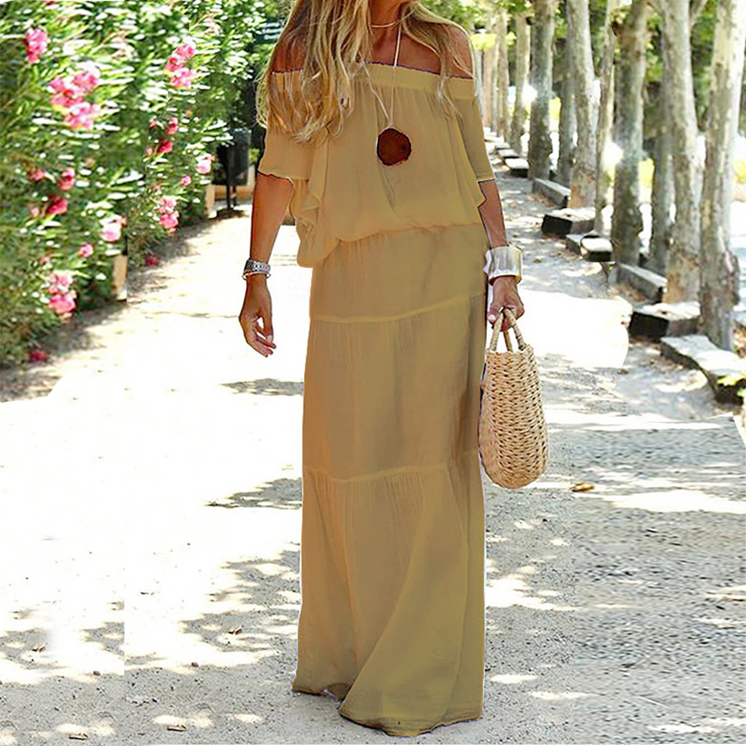 Alina | Stilfuld Off-Shoulder Sommerkjole