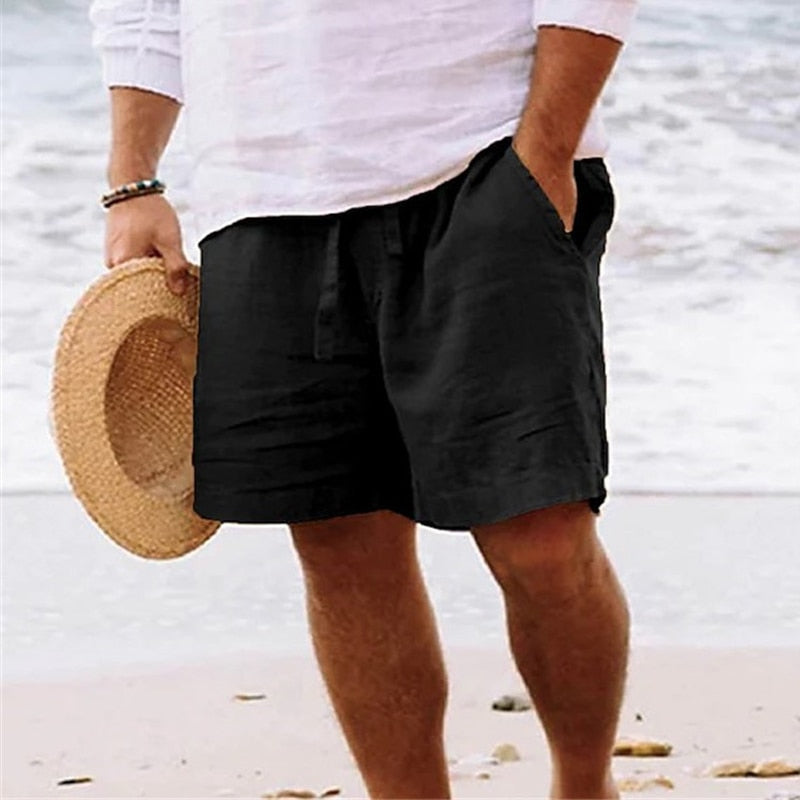 Albin | Casual Strandshorts i Hør til Mænd