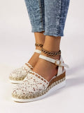 Freja | Boho Hæklet Platform Sandaler Kvinder Vævet Sommersko