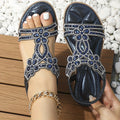 Freda | Boho-sandaler med Udsmykkede Remme