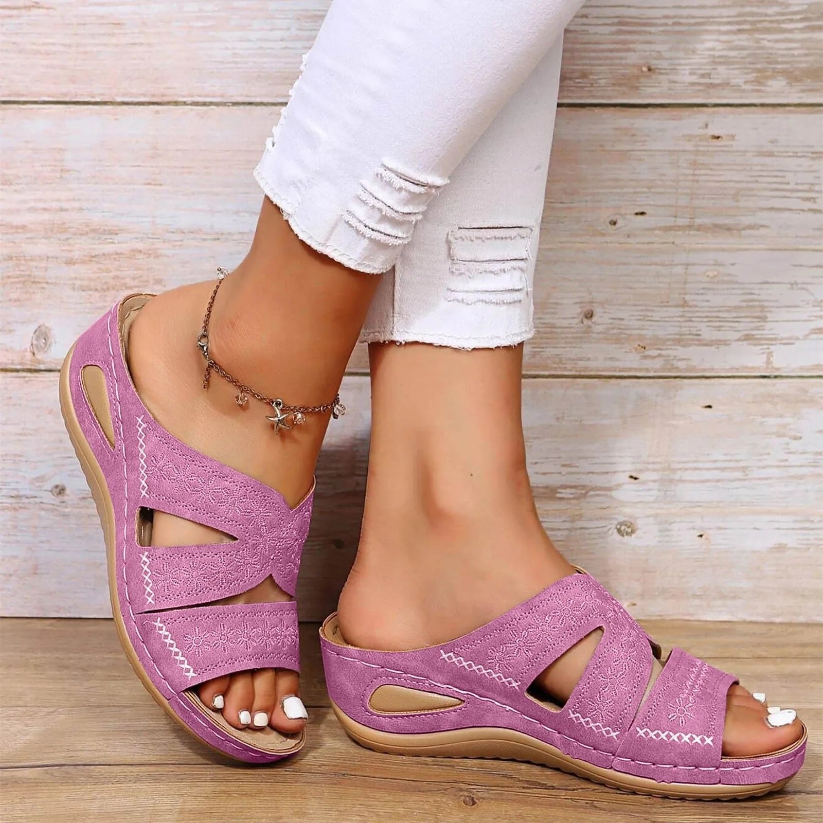 Isabella | Cross-Strap Sandaler Ortopædiske Justerbare Remme