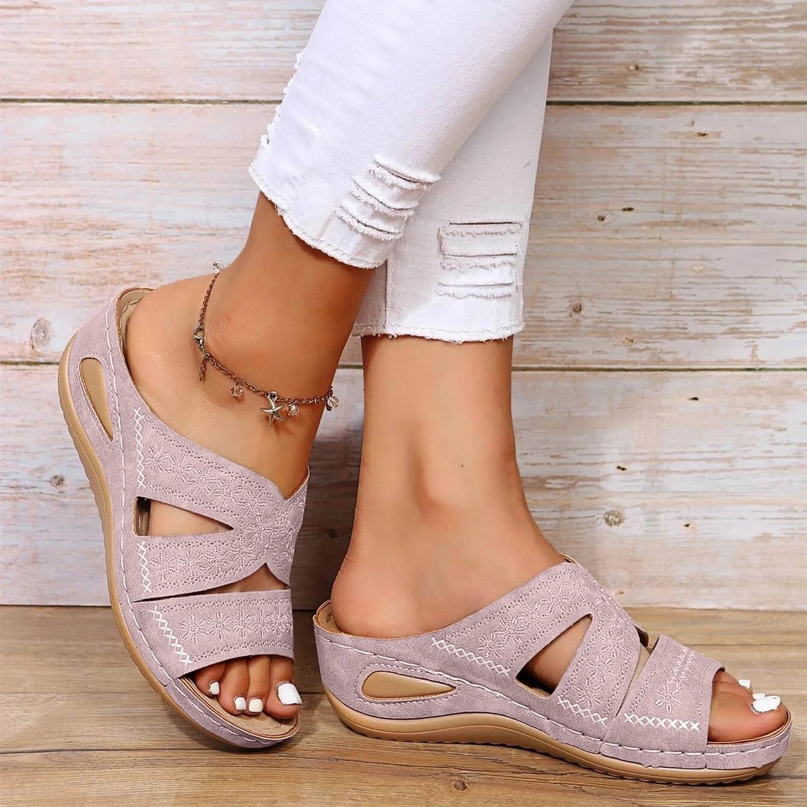 Isabella | Cross-Strap Sandaler Ortopædiske Justerbare Remme