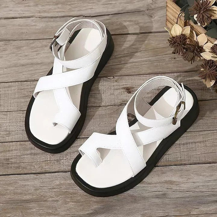 Maja | Cross-Strap Sandaler Platform Flade Spænde Dame