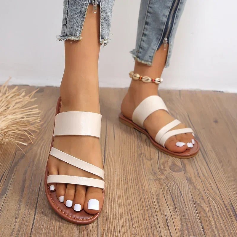 Karla | Cross-Strap Sandaler Polstrede Sål Komfort Sort
