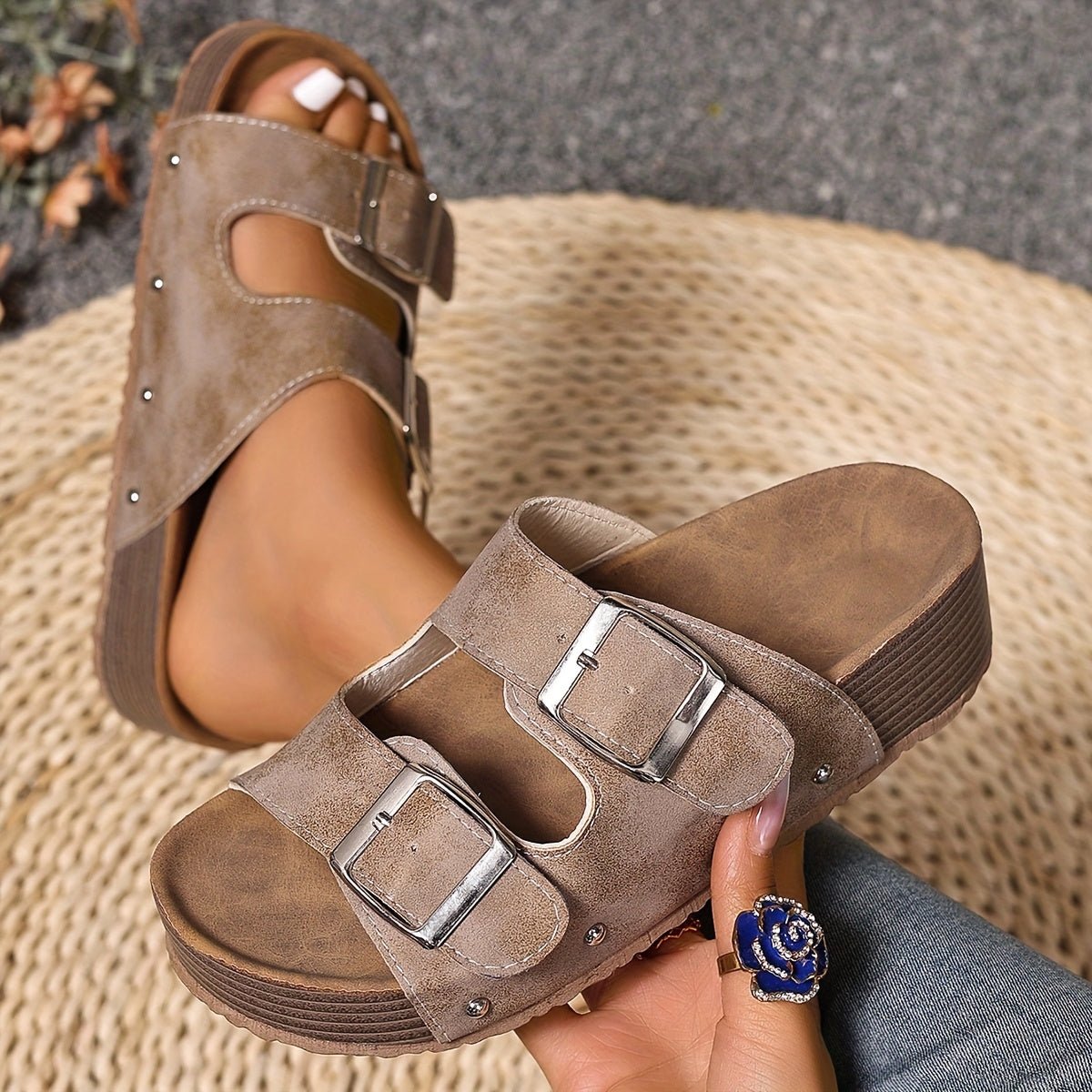 Anna | Cross-Strap Sandaler Polstret Sål Spænde Design