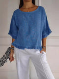 Maja | Dame Casual Elegant Bluse med Flæse Detaljer