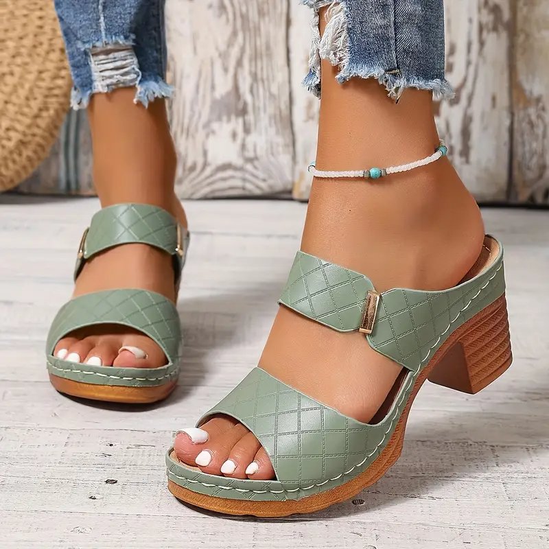 Ella | Dame Ortopædiske Blokchunky Memory Foam Sandaler