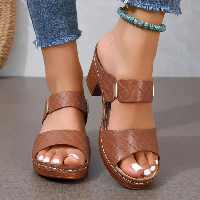 Ella | Dame Ortopædiske Blokchunky Memory Foam Sandaler