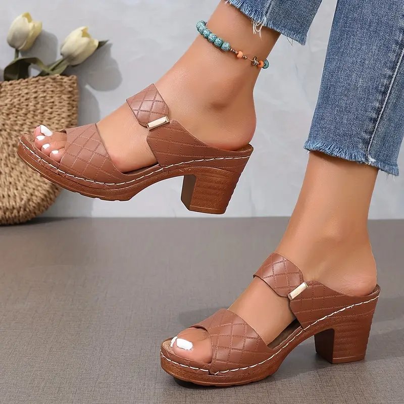 Ella | Dame Ortopædiske Blokchunky Memory Foam Sandaler
