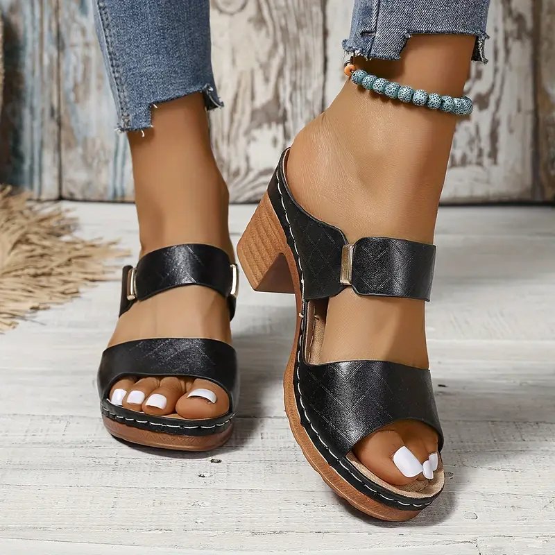 Ella | Dame Ortopædiske Blokchunky Memory Foam Sandaler